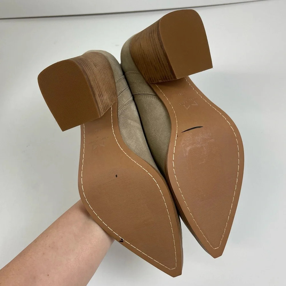 NEW Marc Fisher Oshay Pointed Toe Booties Tan Heels Womens Size US 11 M - Picture 9 of 13